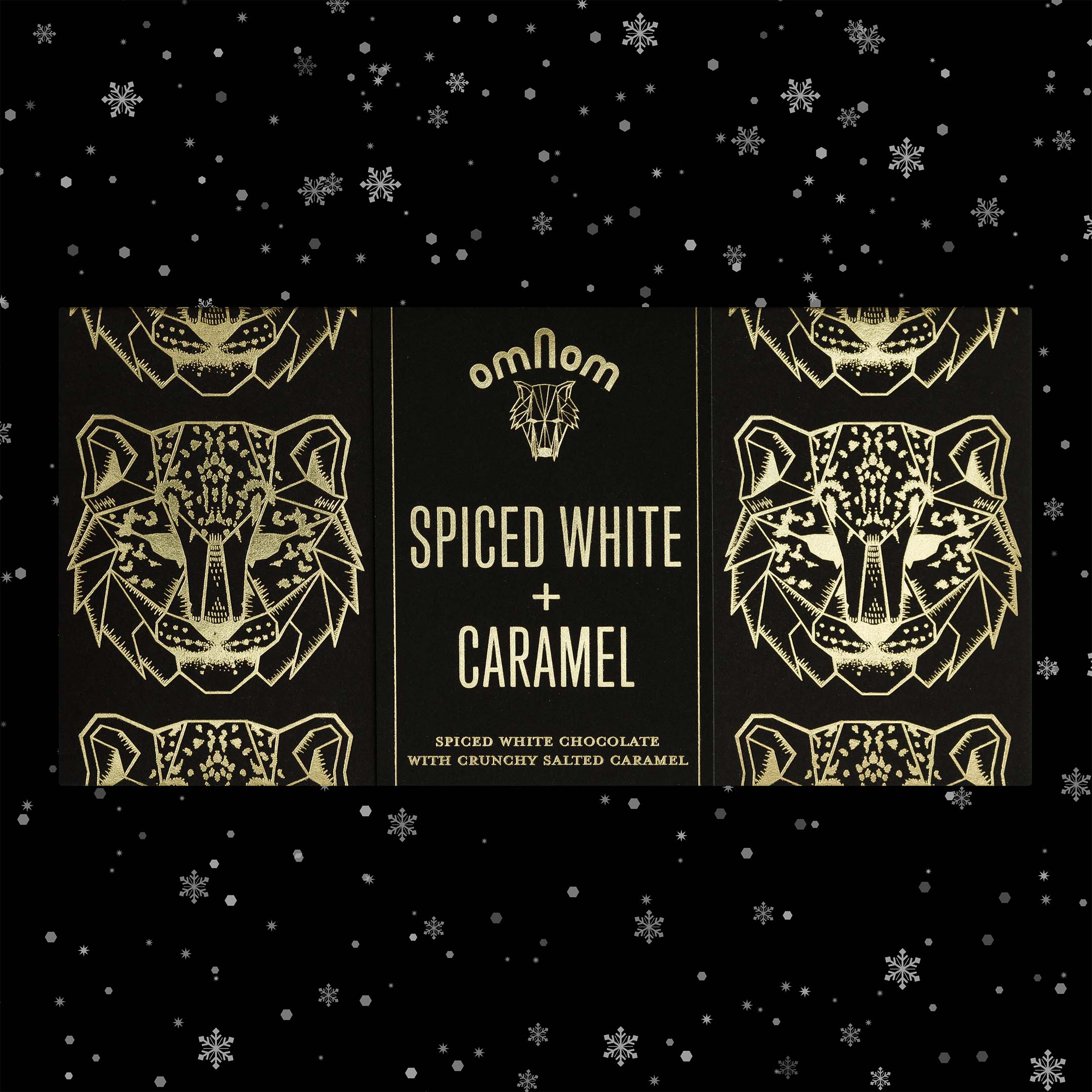 Spiced White + Caramel by Omnom in original product packaging
