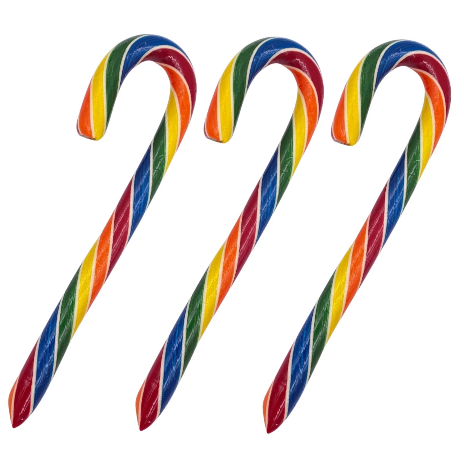 Rainbow Fruit Punch Candy Canes by Hammond’s in original product packaging